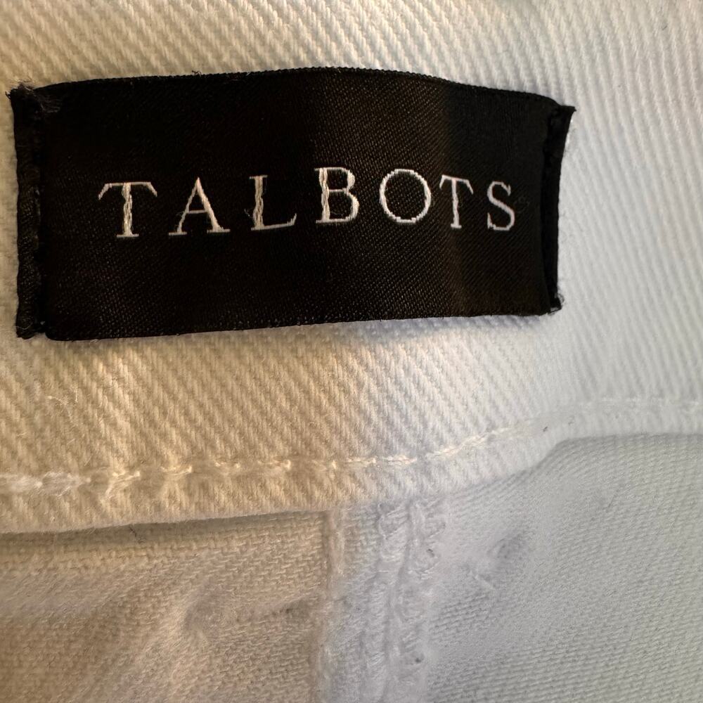 Talbots Relaxed Tapered Barrel Leg Jeans White Size 14P - Picture 10 of 11